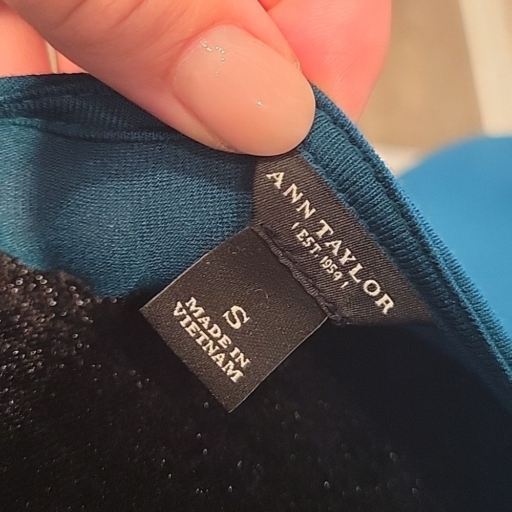 Blue One-Shoulder Ruffle Top - Picture 2 of 4